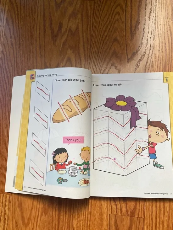 Complete MathSmart Kindergarten Workbook (Partially Used) - Picture 3 of 6